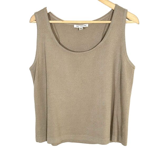 St. John Tops - St. John Sleeveless Knit Top Size Large Tan Brown Tank Classic Basic Santana